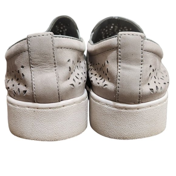 Vionic Kani Gray Suede Comfort Laser Cut Slip On Loafer Shoes Flat Size 7 - Picture 3 of 6